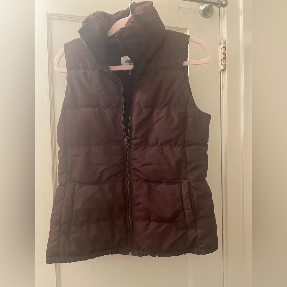 Old Navy Burgundy Puffer Vest